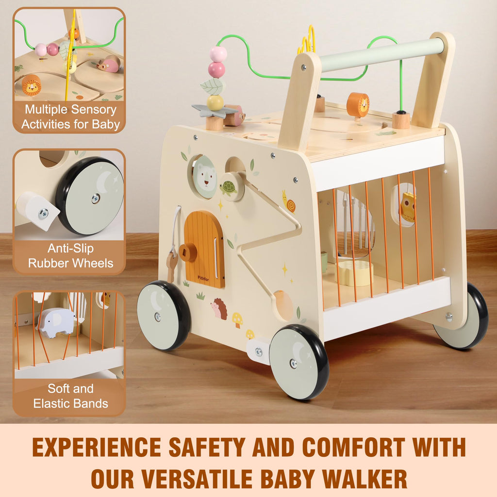 Wooden Activity Cube Push Walker L3959