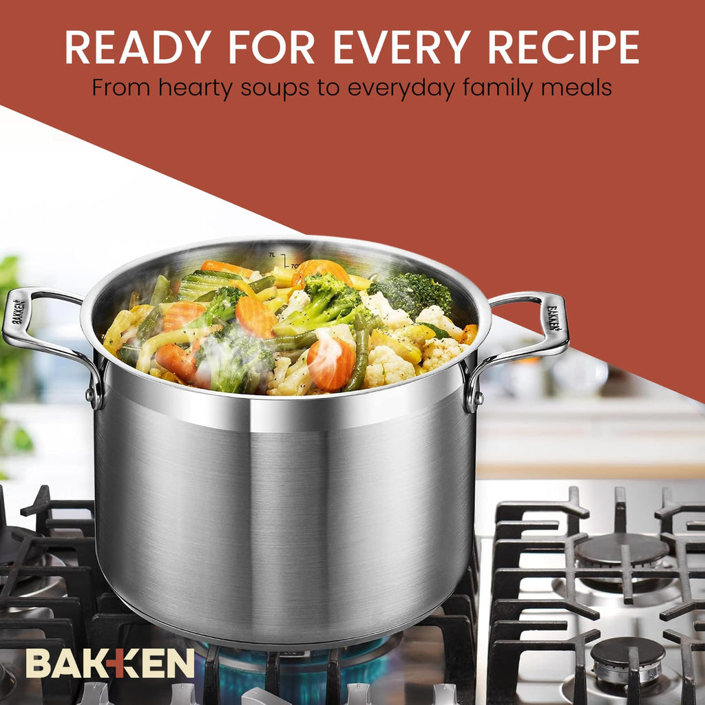 16 Quart Stainless Steel Stockpot with Lid S95696