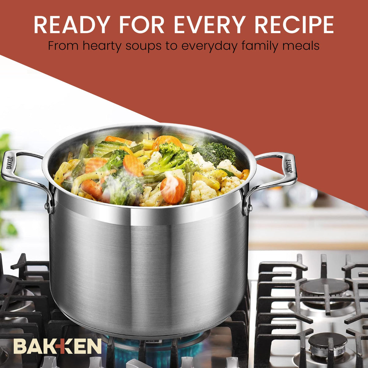 16 Quart Stainless Steel Stockpot with Lid S95696