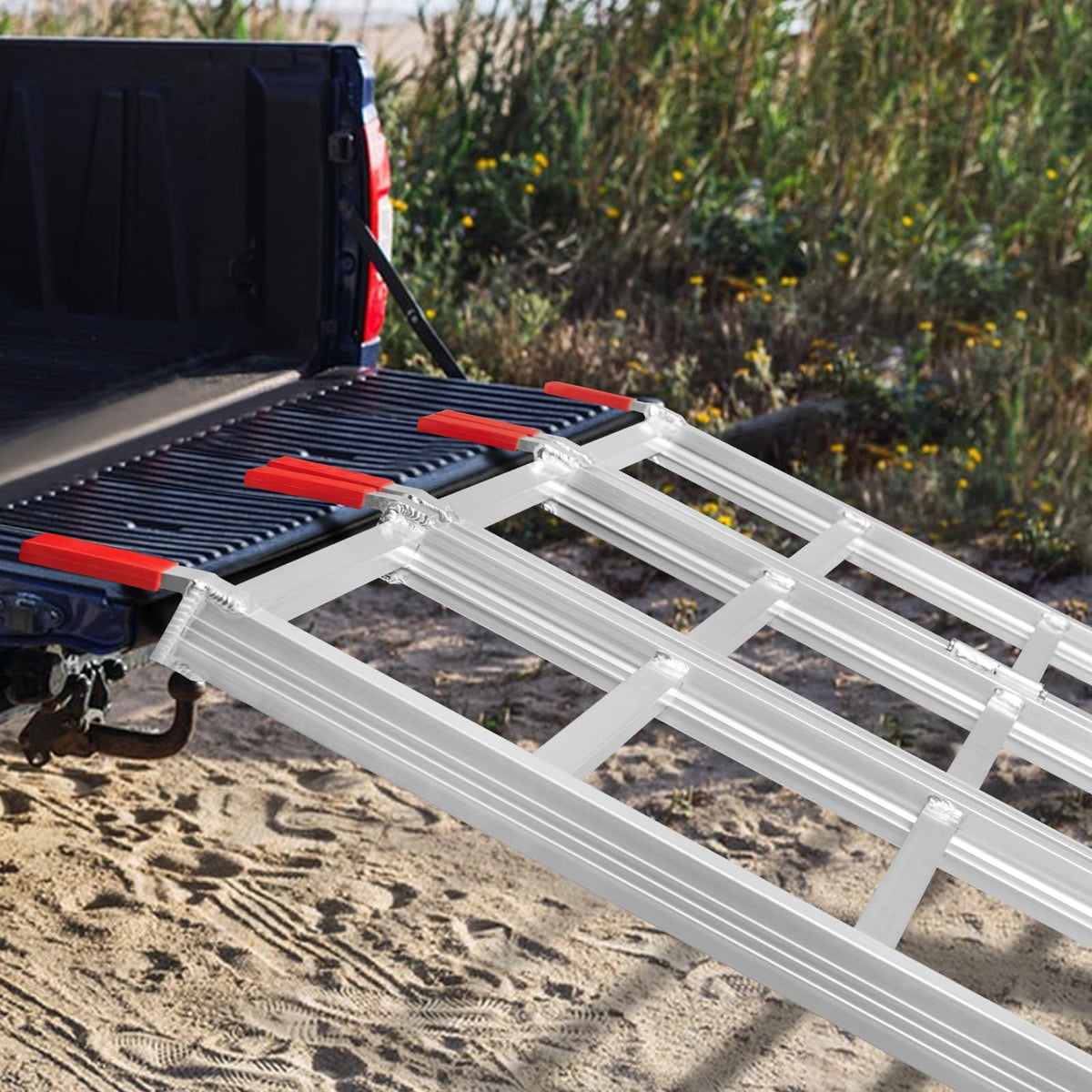 69" L x 50" W Tri-Fold Aluminum ATV Loading Ramp 1500lb Capacity K16304