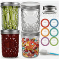 16 oz Wide Mouth Glass Mason Jars with Lids, 4 Pack J62001