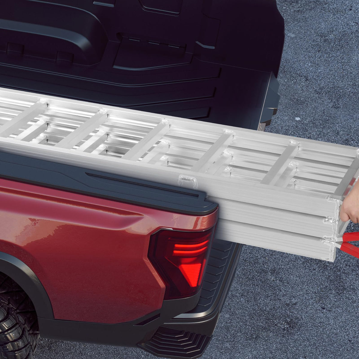 69" L x 50" W Tri-Fold Aluminum ATV Loading Ramp 1500lb Capacity K16304