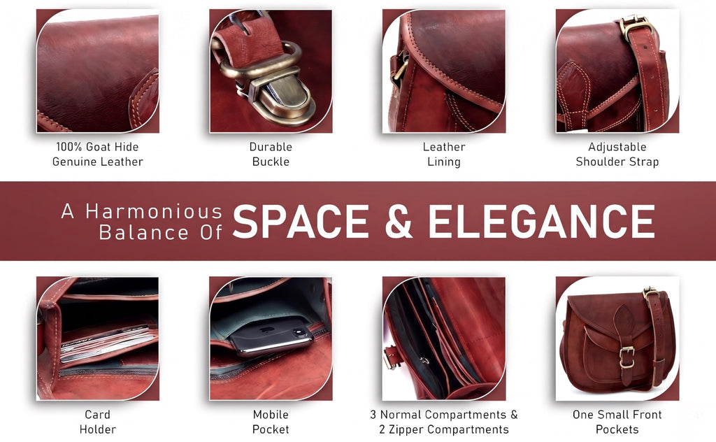 Genuine Leather Crossbody Satchel Bag Q115