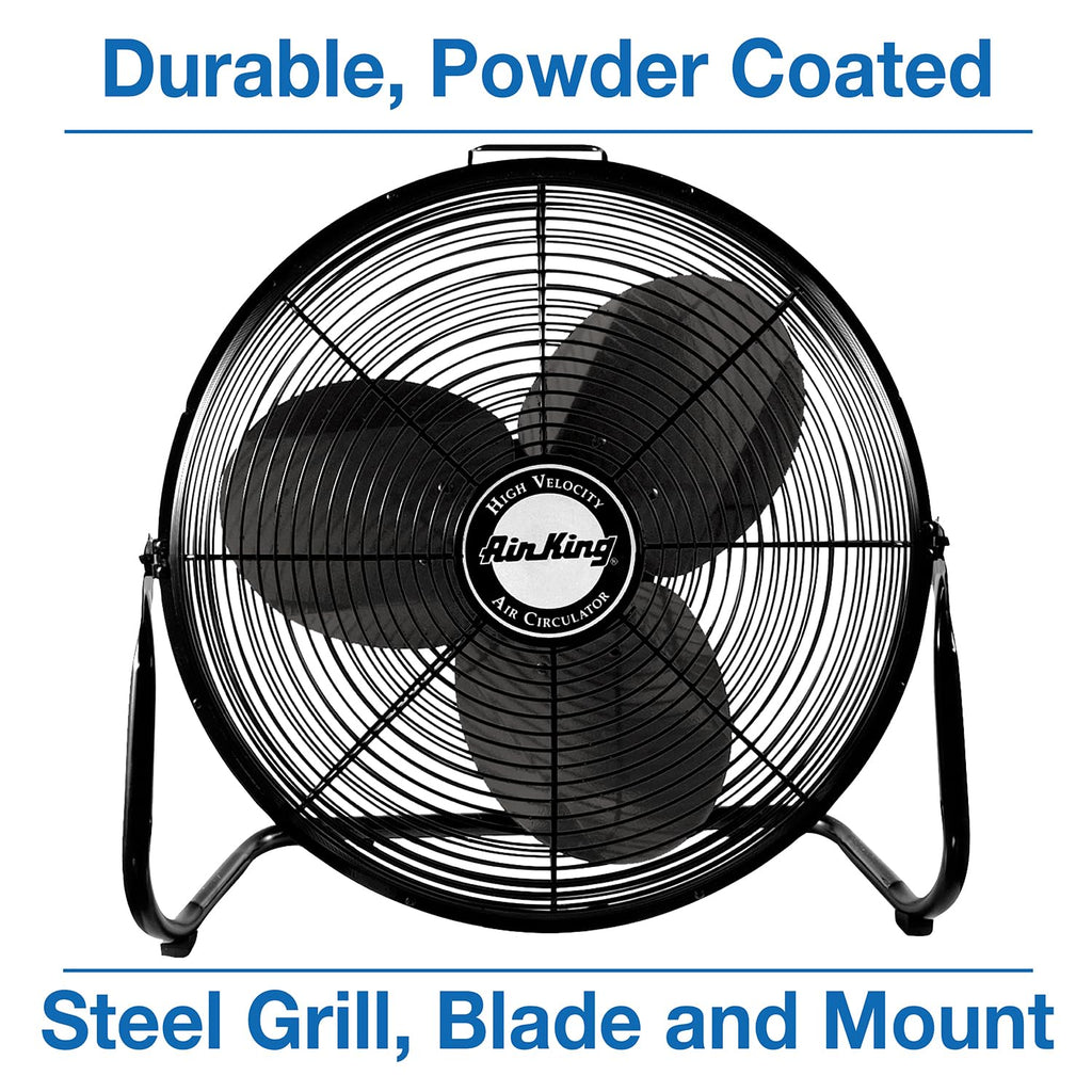 20-Inch High Velocity Pivoting Floor Fan, Black R515526