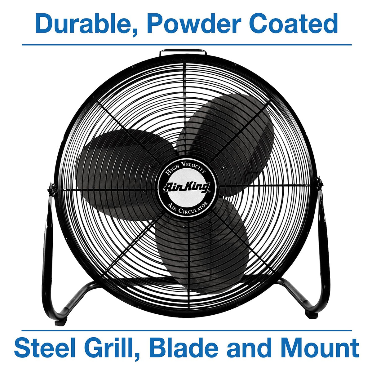 20-Inch High Velocity Pivoting Floor Fan, Black R515526