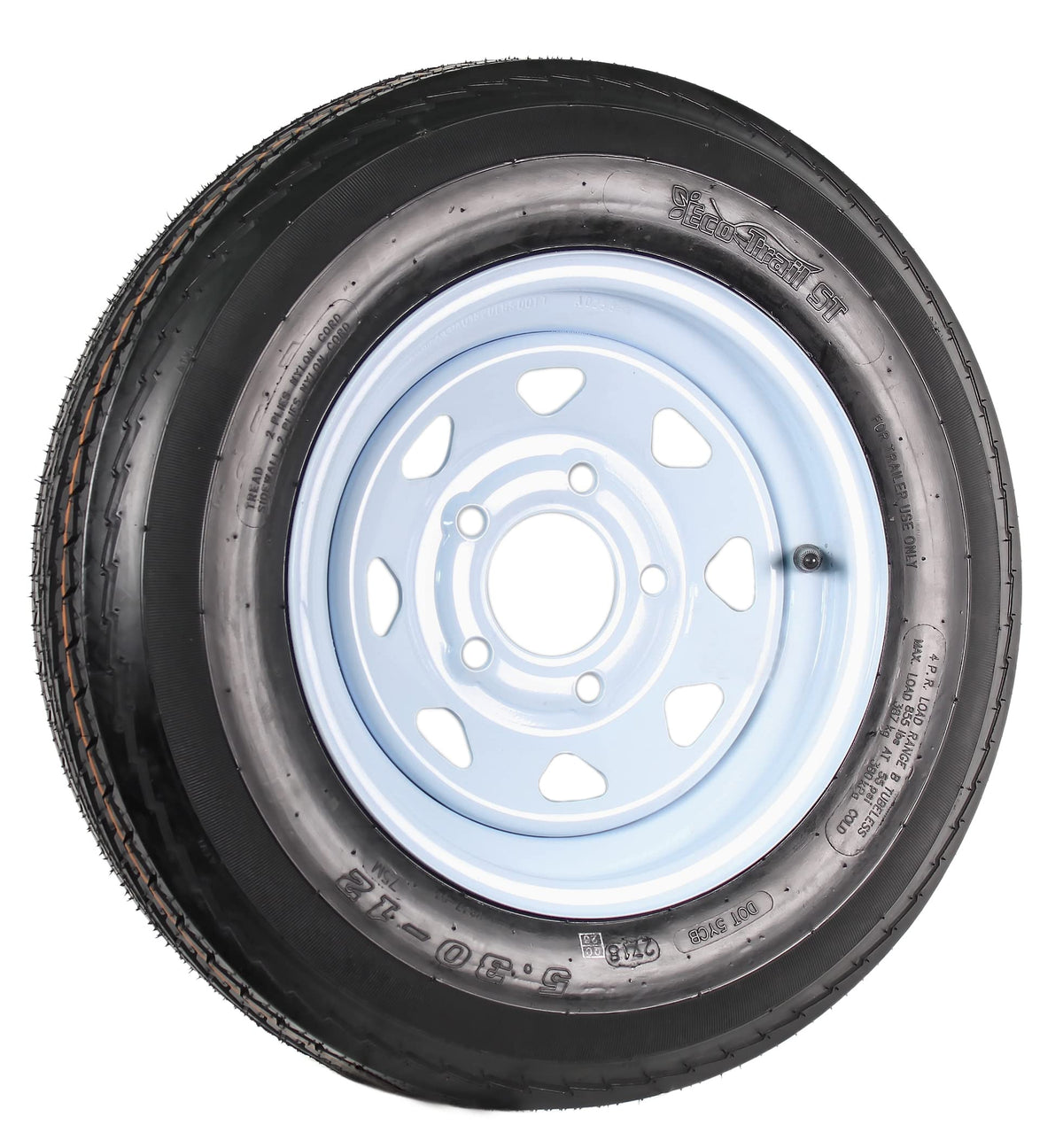 12 Inch 5 Lug Trailer Tire Rim Assembly N80491