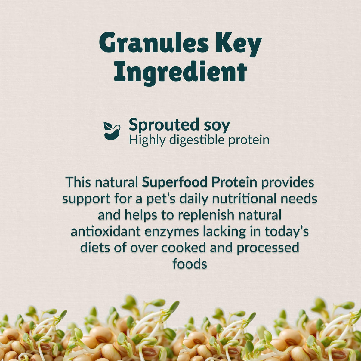 Sprouted Granules Super-Food Topper for Dogs, Cats & Horses, 1 lb B98368