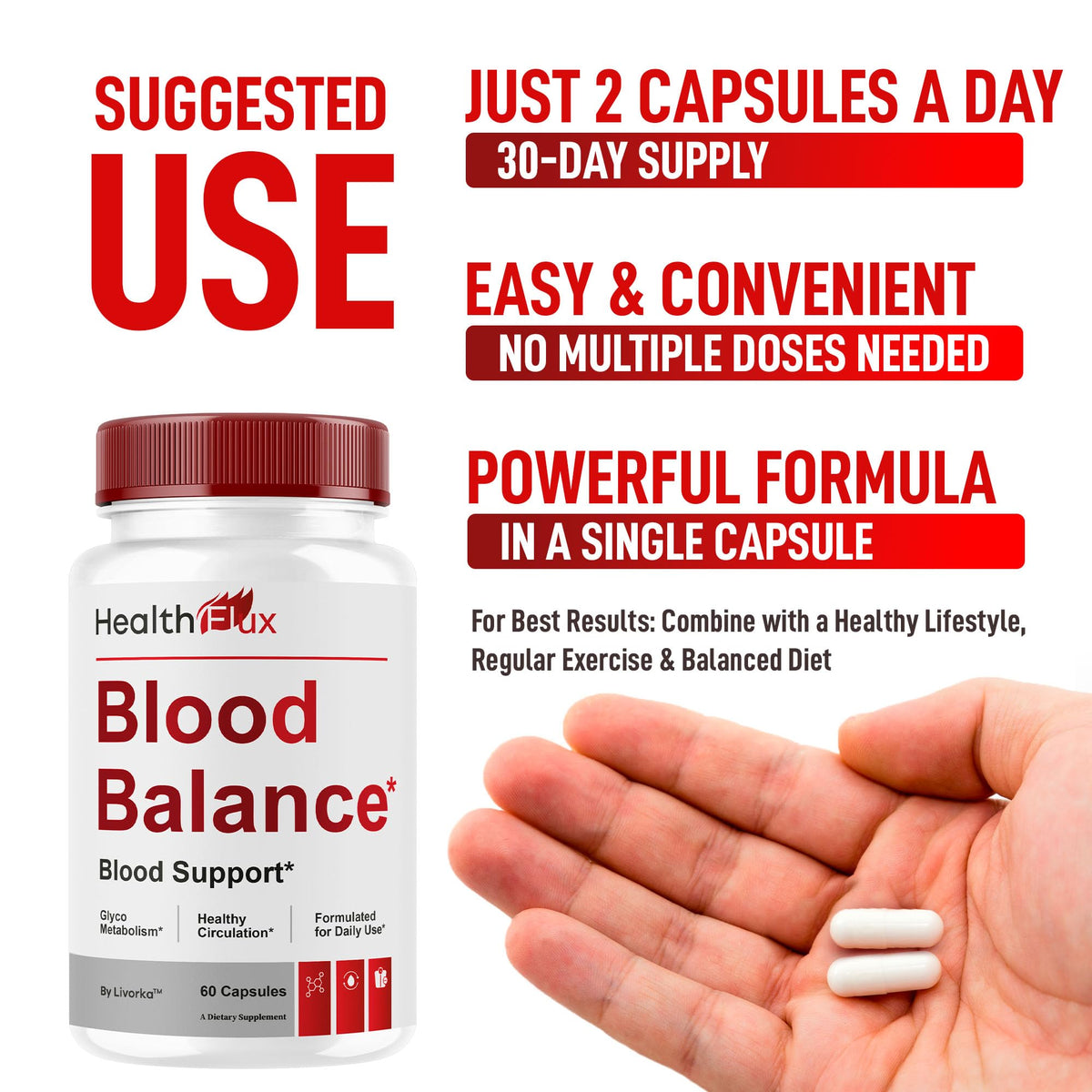 Health Flux Support Supplement Capsules 180 Capsules X916182