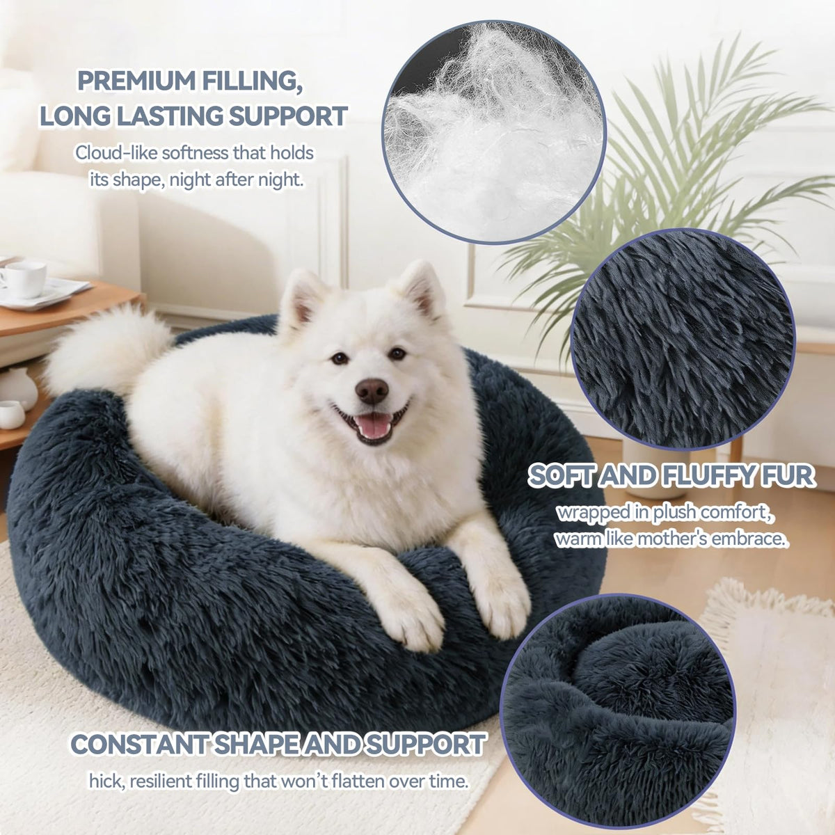 Washable 20" Donut Cat Bed Z61478