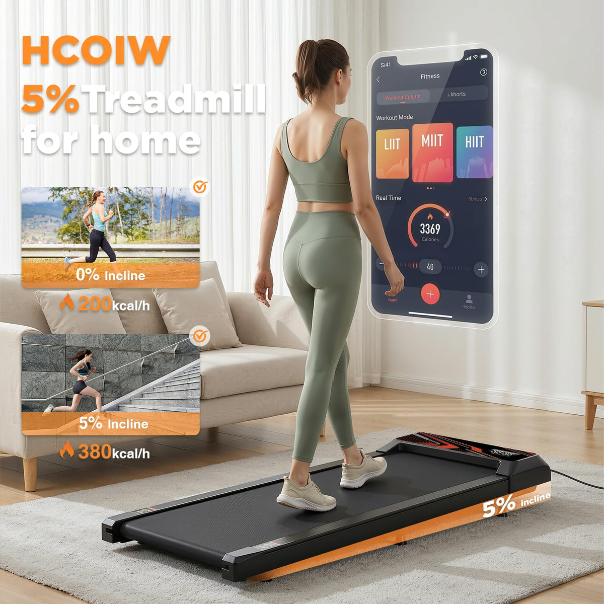 2.5HP Portable Compact Treadmill with Incline and Remote K700028