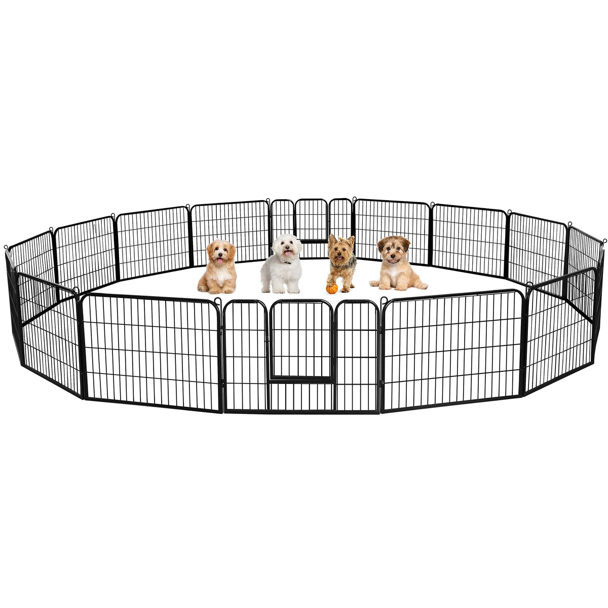 24" H 16-Panel Extra Wide Dog Playpen with Door S171