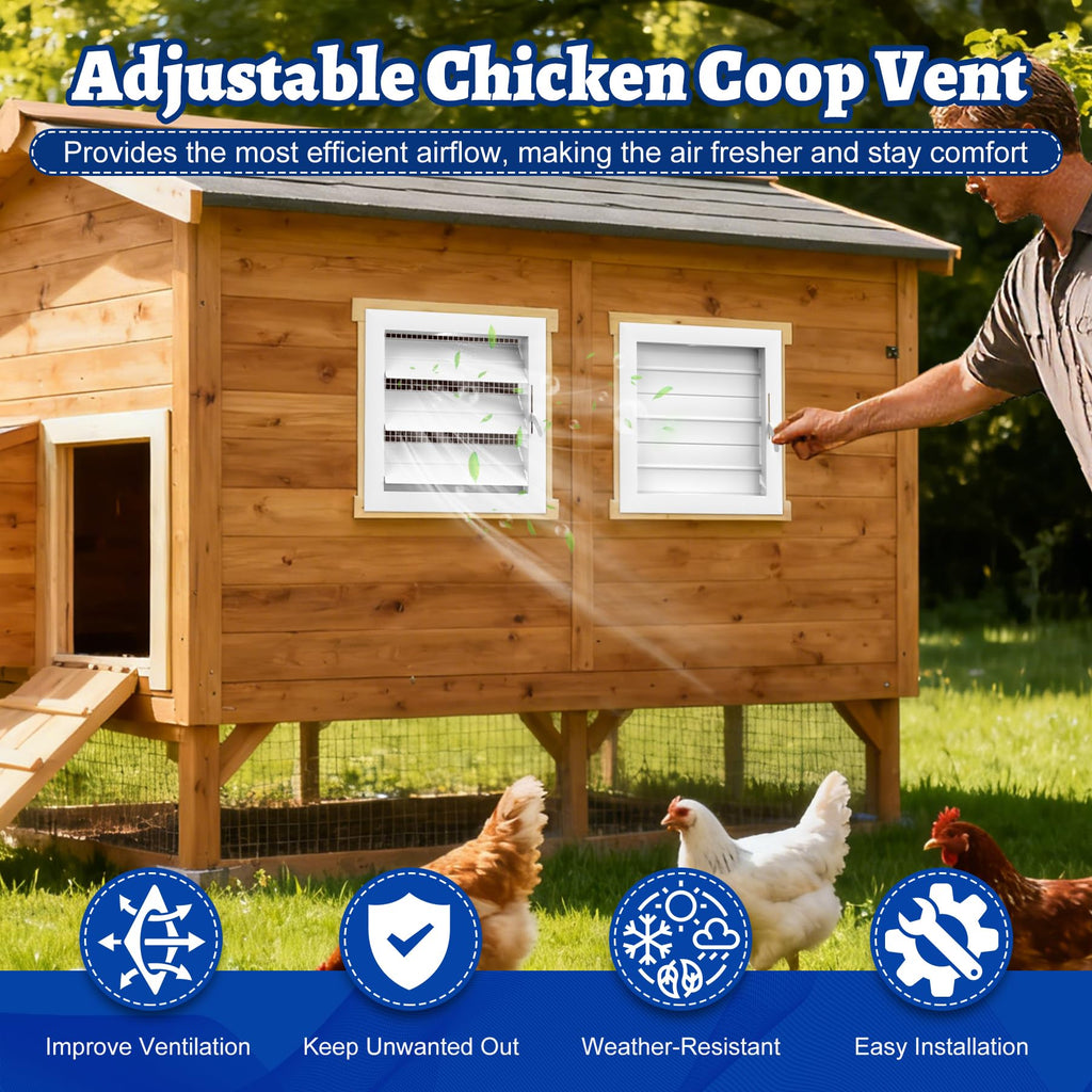 Adjustable Aluminum Alloy Gable Vent with Mesh Screen R38064