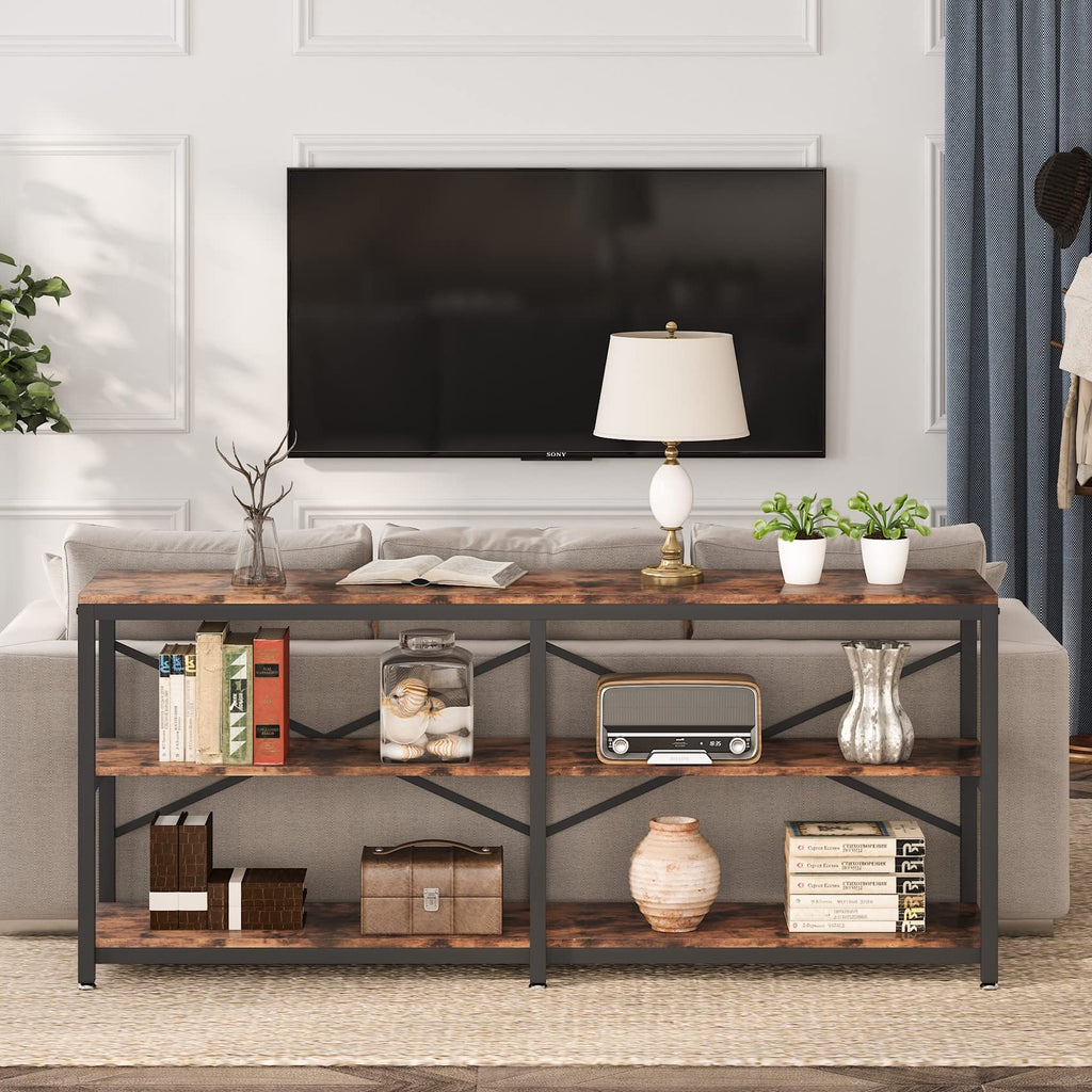 70.9 Inch 3-Tier Console Table with Storage Shelves B985