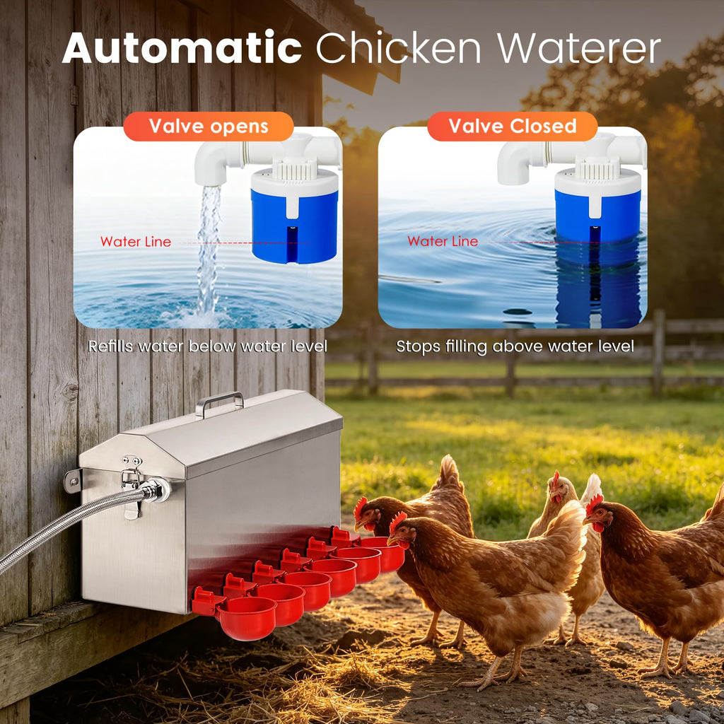 1.5 Gallon Metal Automatic Chicken Waterer W3885