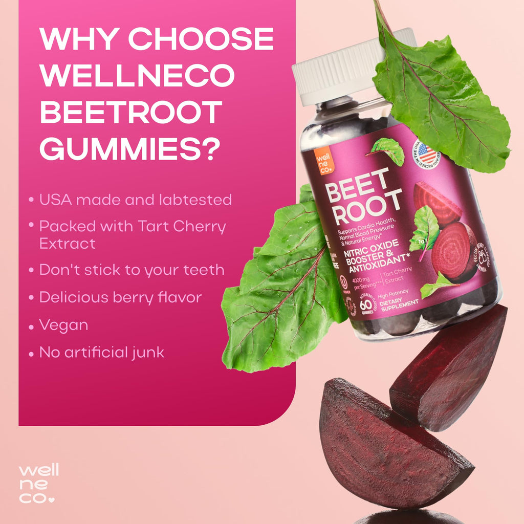 Beet Root Gummies with Tart Cherry, 60 Pcs M56288