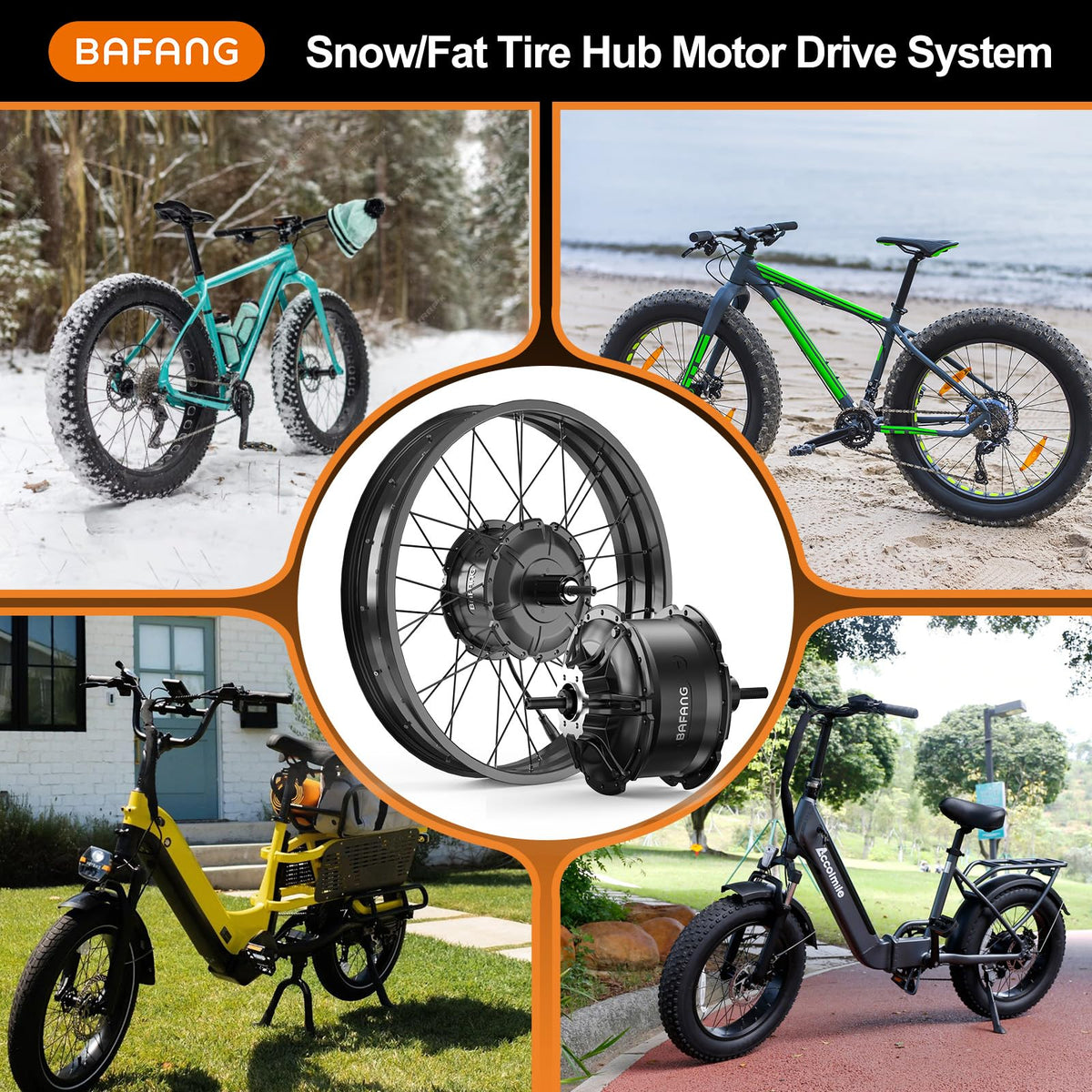 48V 1000W Ebike Conversion Kit with TFT Display and Battery Z637034