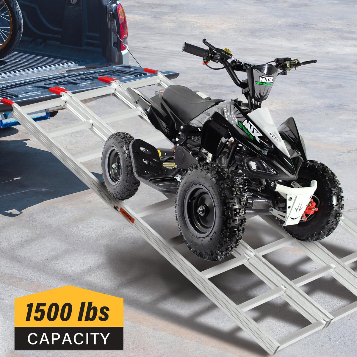 69" L x 50" W Tri-Fold Aluminum ATV Loading Ramp 1500lb Capacity K16304