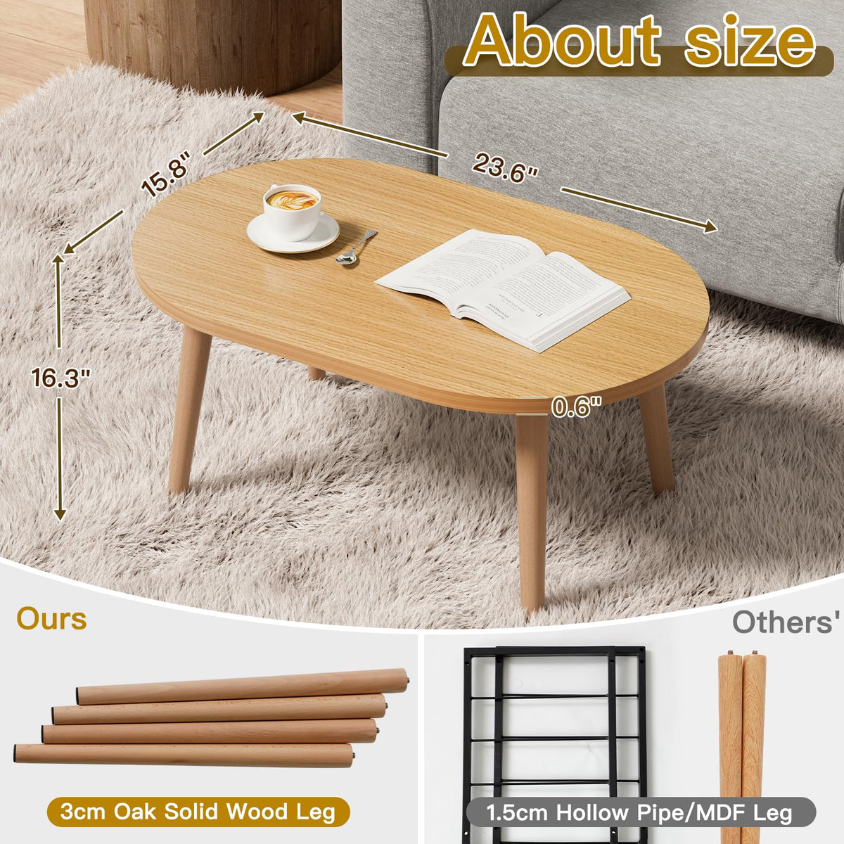 Small Oval Coffee Table I511