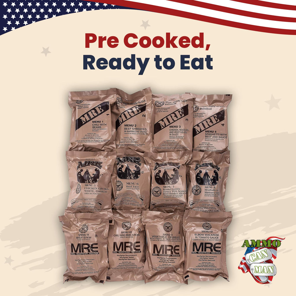 US Military MRE Case Menus 1-12 N9848
