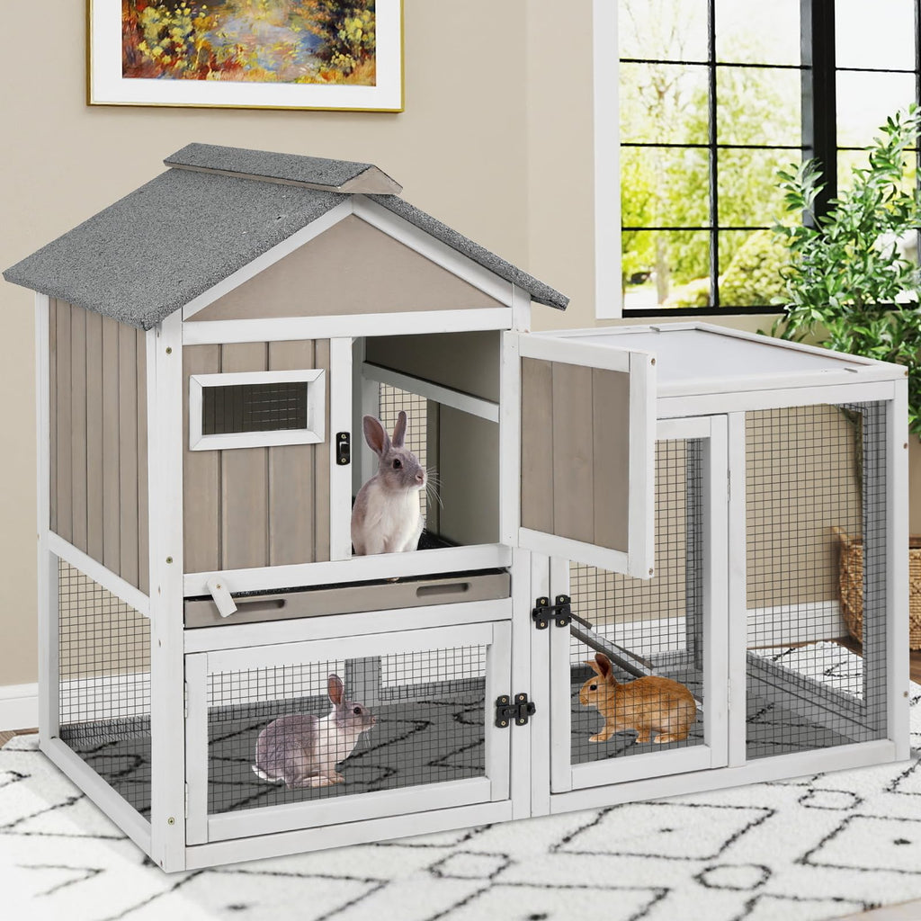 48" L 2-Story Rabbit Hutch with Ramp L408609