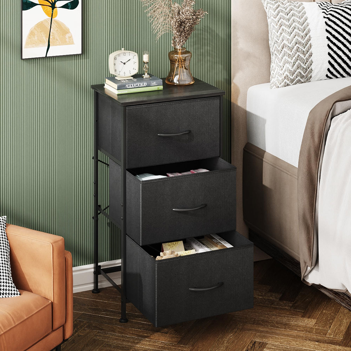 Charcoal Black 3 7 9 Drawer Dresser Set S83494