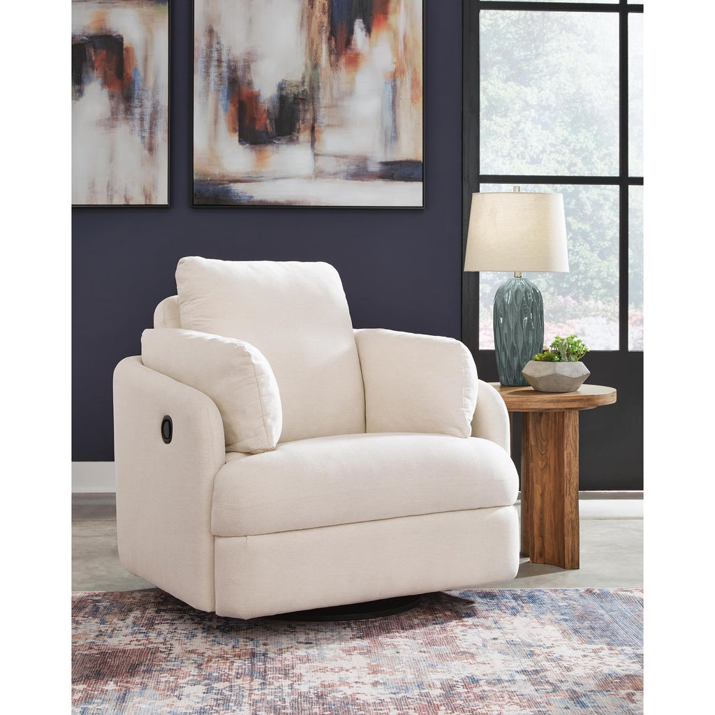 Beige Swivel Glider Recliner Rocking Chair H9307