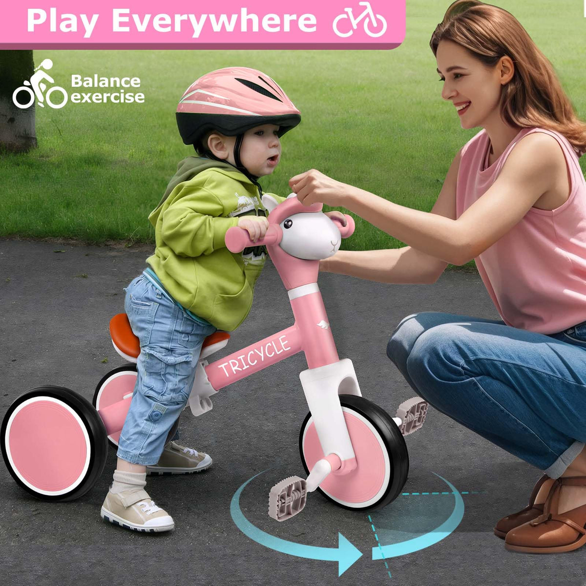4-in-1 Kids Tricycle with Light & Music Z20567