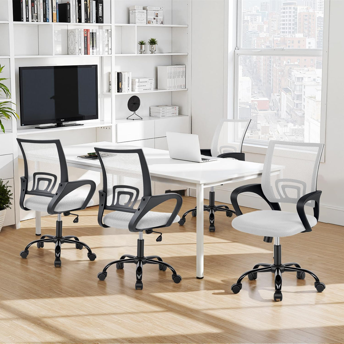 Ergonomic White Mesh Office Chair H797195