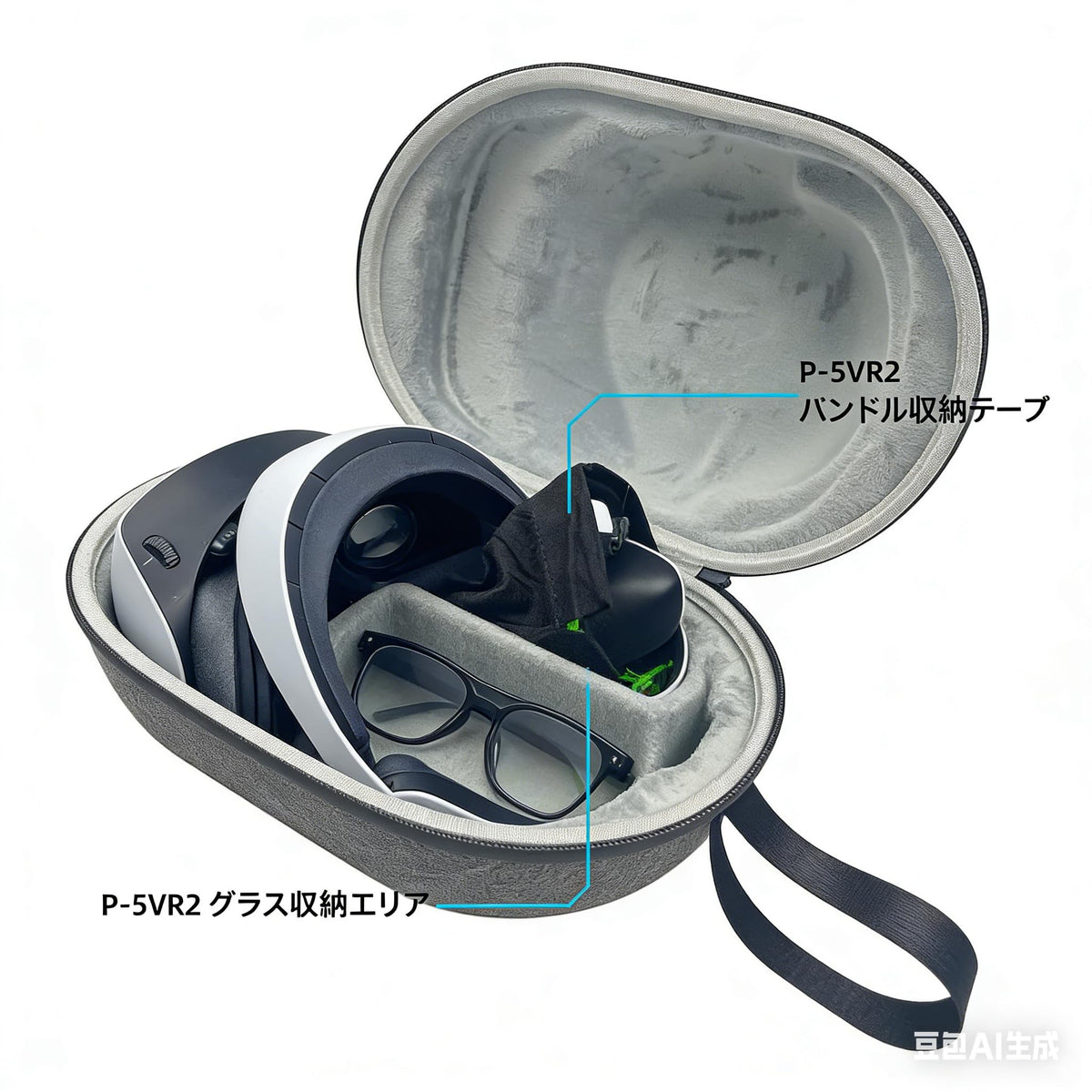 Hard Carrying Case for PlayStation VR2 Gaming Headset and Touch Controllers G135106