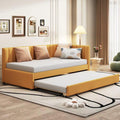 Twin Size Linen Upholstered Daybed with Trundle U393