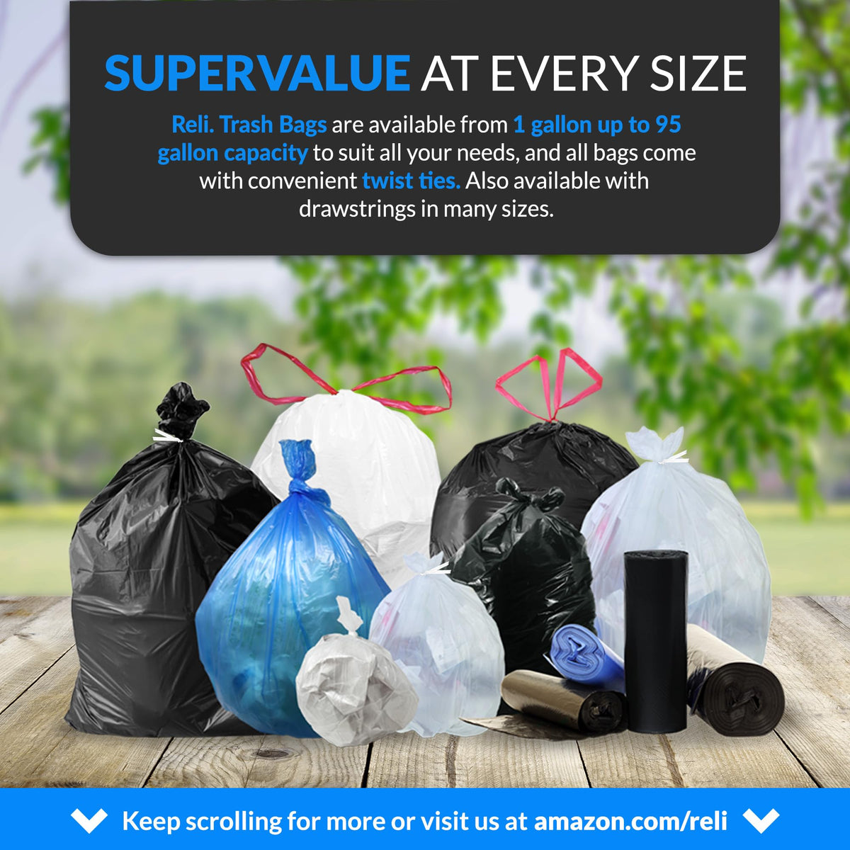 55-60 Gallon Heavy Duty Trash Bags G882