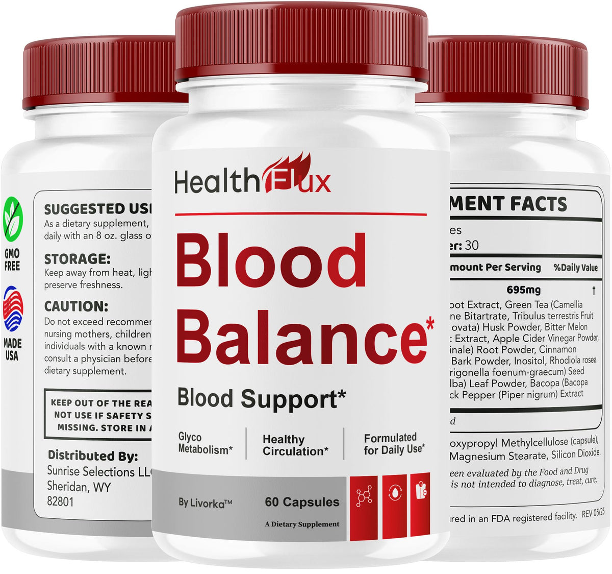 Health Flux Support Supplement Capsules 180 Capsules X916182