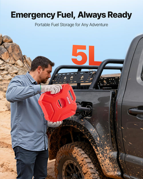 1.3 Gallon Gas Can with Spout and Lockable Bracket K869