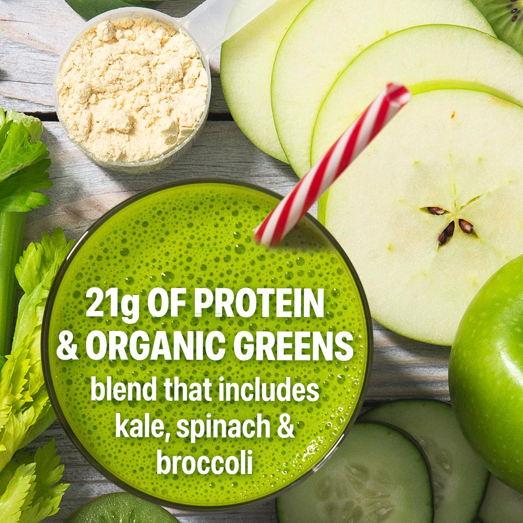 Organic Vegan Protein Powder + Greens Vanilla Bean 21g Plant Based Gluten Free Dairy Free 1.94lb P62898