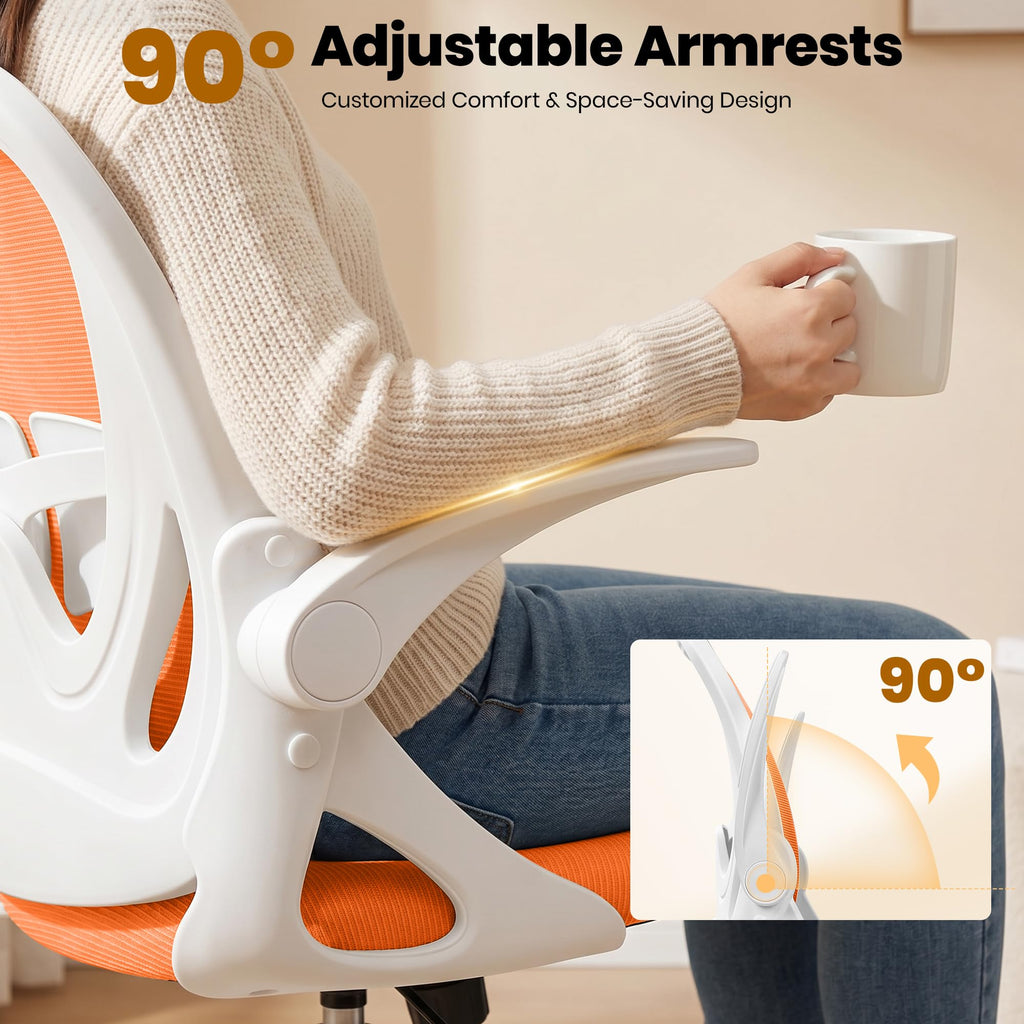 Tall Ergonomic Drafting Chair with Flip-up Armrests and Footrest Ring O194