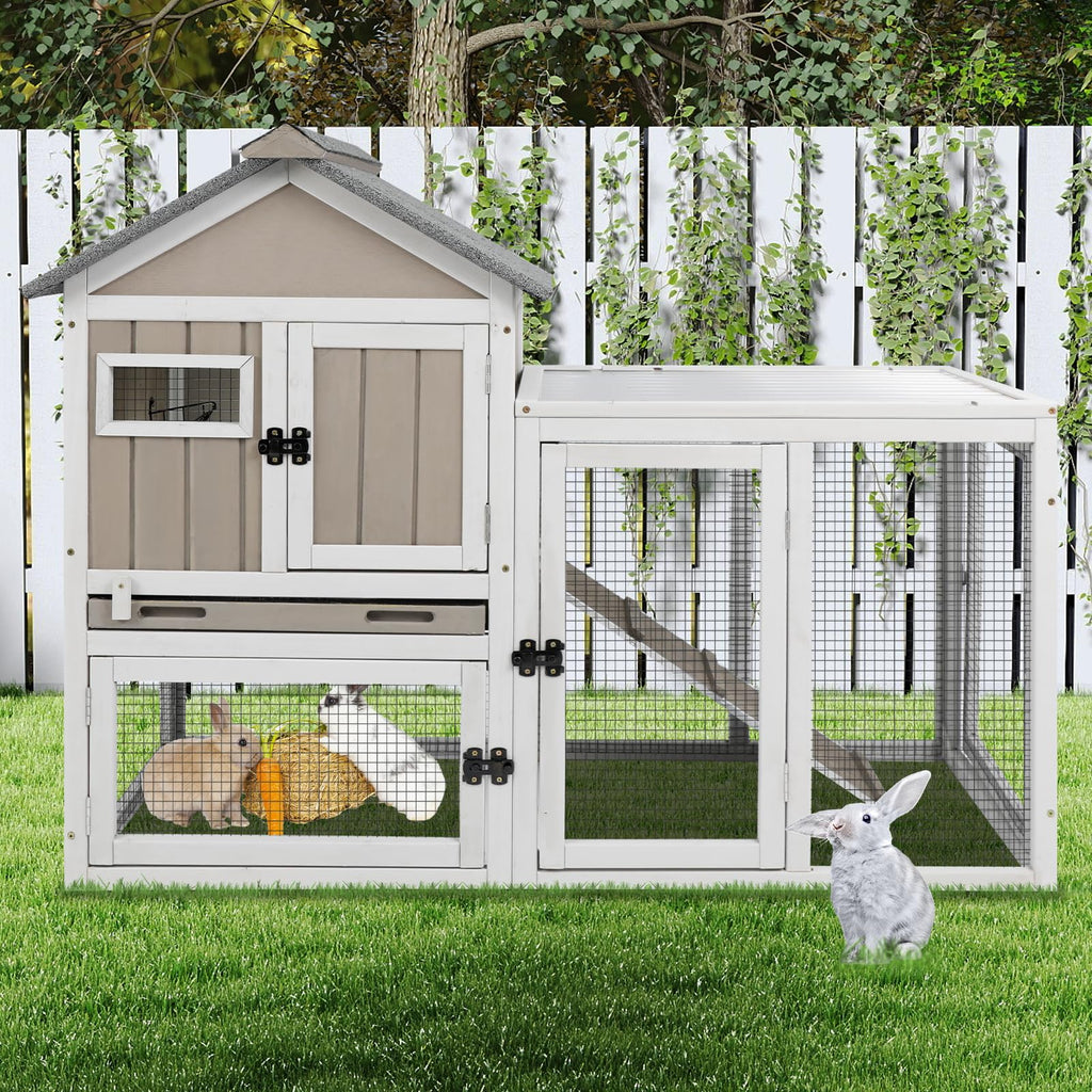 48" L 2-Story Rabbit Hutch with Ramp L408609