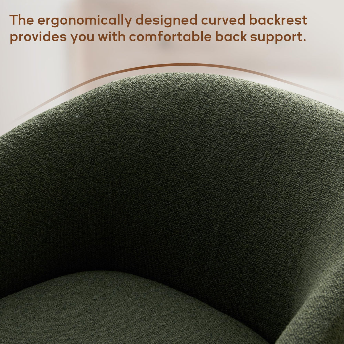 Boucle Swivel Accent Chairs Set of 2 Green V14361