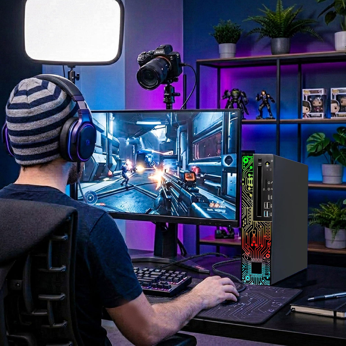 RGB Desktop PC Intel Core i5-8500 16GB DDR4 RAM 256GB SSD 500GB HDD GeForce GT 1030 R41885