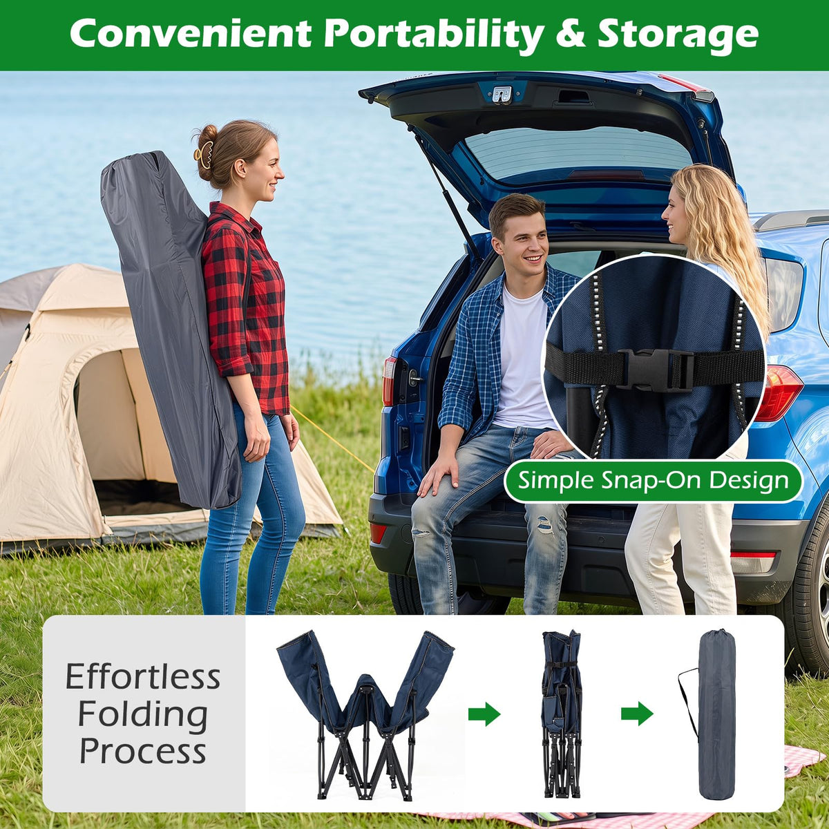 Camping Cot with Padded Mat C967