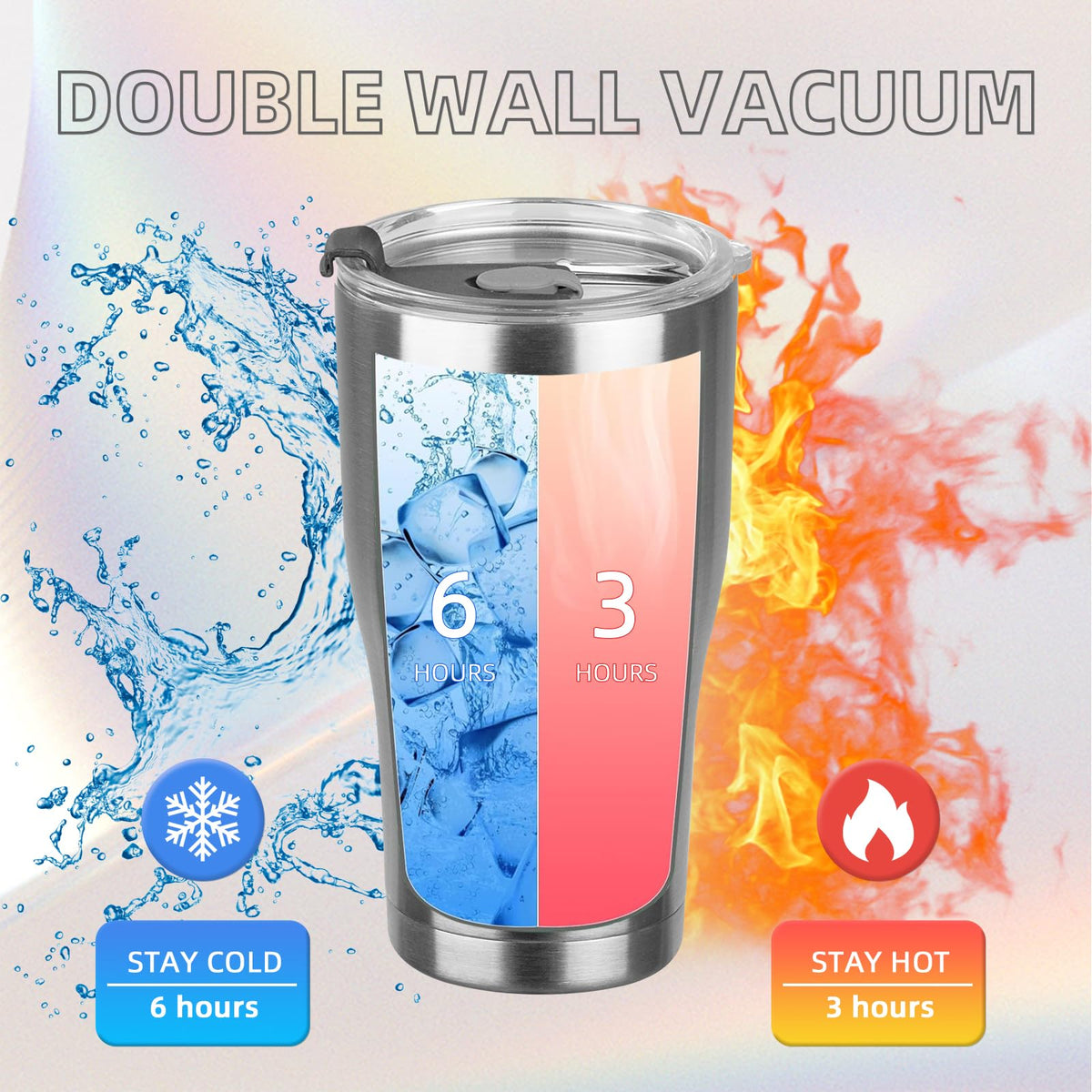 20oz Insulated Tumbler with Lid Straw Y9099