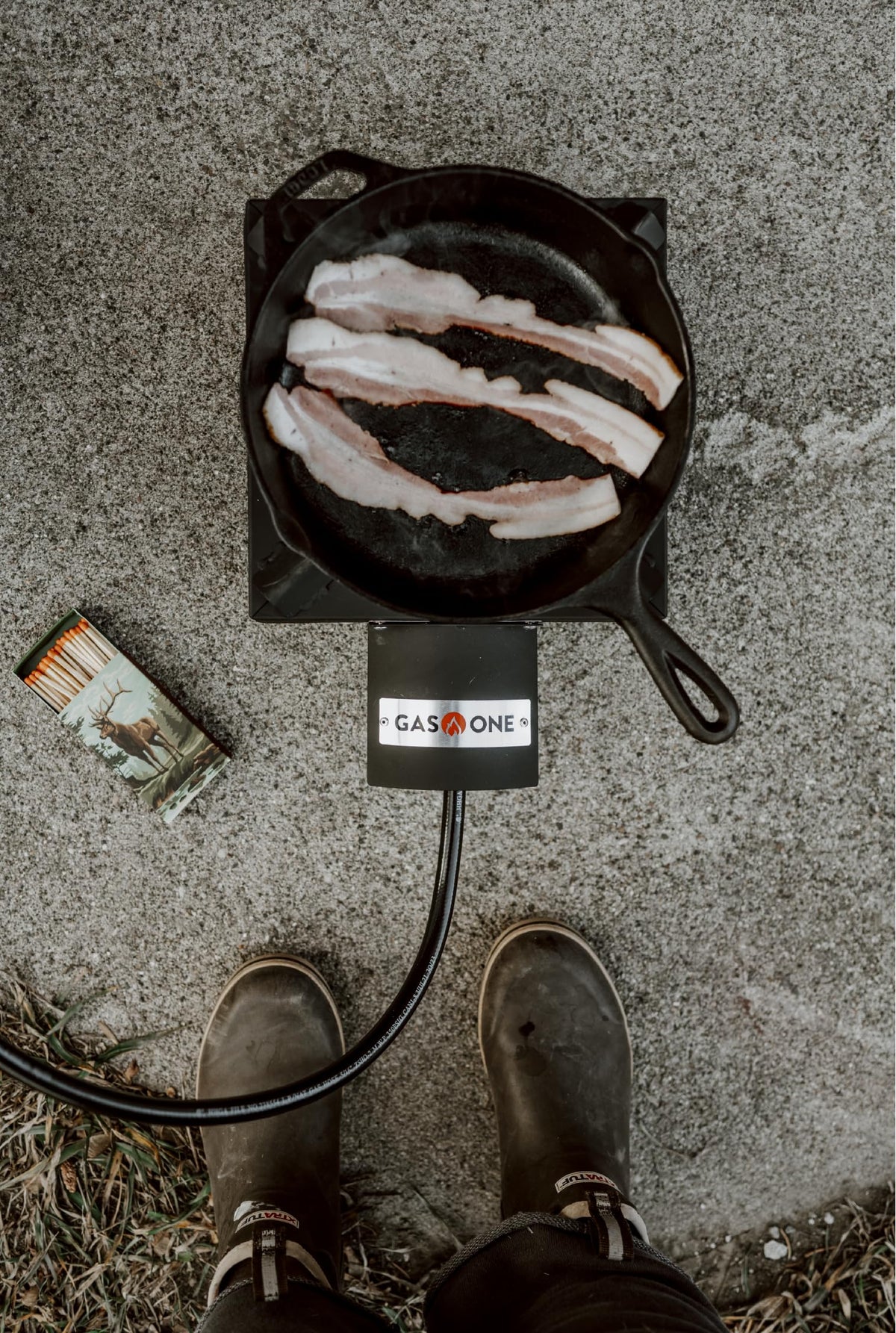 High Pressure Single Propane Burner with Heat Shield J252
