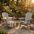 Wood Folding Adirondack Chair Set of 2 Solid Cedar K38584