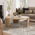 42” Round Oak Finish Wood Coffee Table K979880