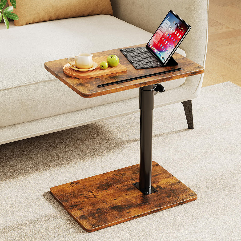 Height Adjustable Swivel C Shaped Side Table Set of 2 A34078
